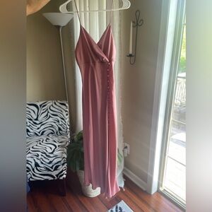 Silk salmon pink outfit